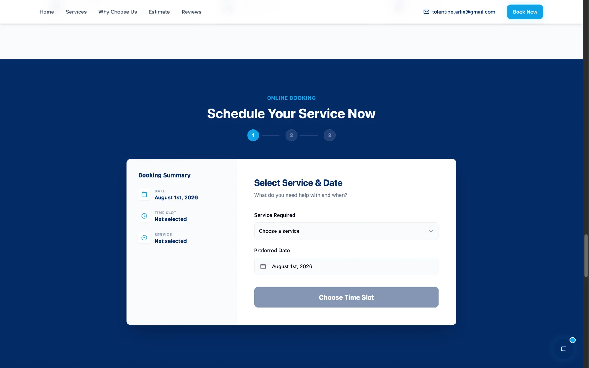 Customer Booking Platform booking system